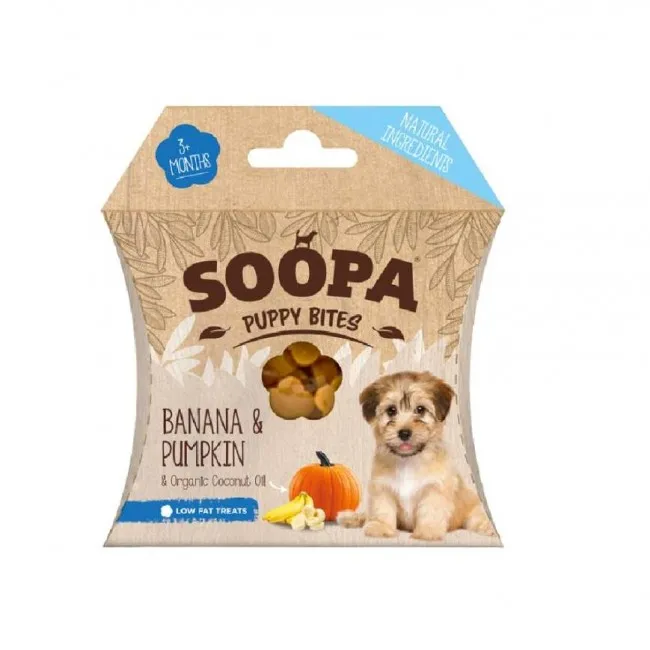 Soopa PUPPY Bites CACHORRO DE PLÁTANO Y CALABAZ