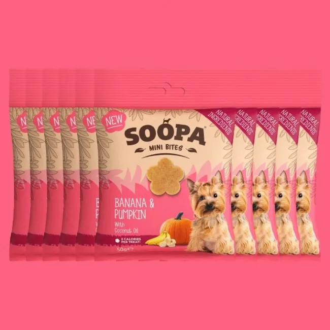 Soopa MINI Bites CACHORRO DE PLÁTANO Y CALABAZ